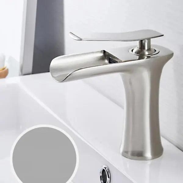 Mai - Single Handle Gold Bathroom Faucet  BO-HA Brushed Nickel  