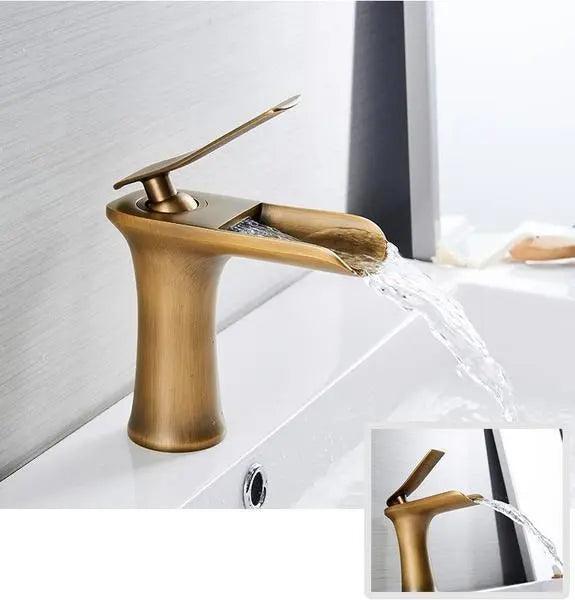 Mai - Single Handle Gold Bathroom Faucet  BO-HA   