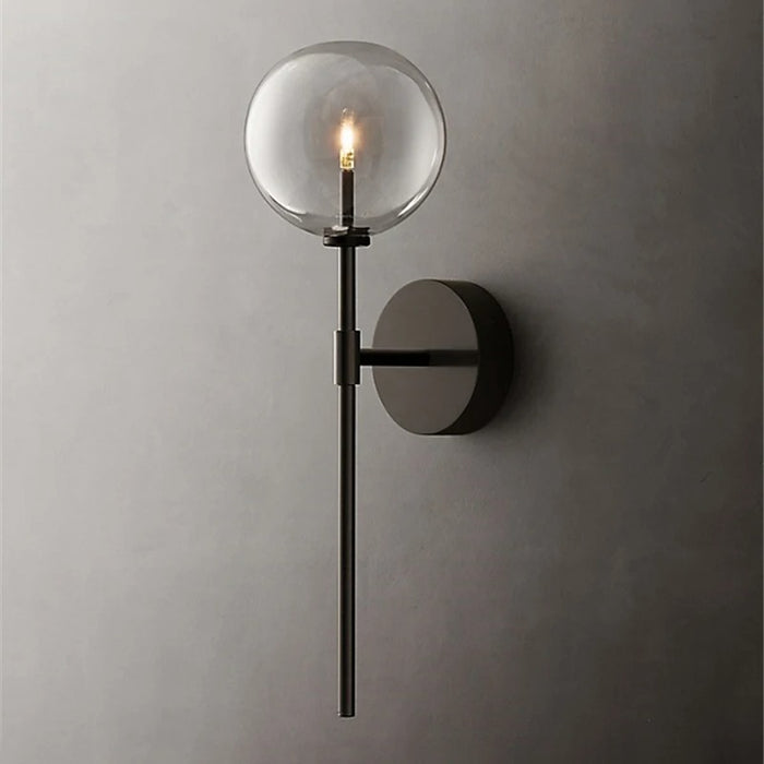 Hillevi - Retro Clear Glass Wall Lamp BO-HA