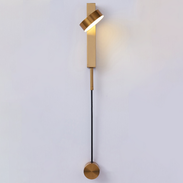 Emelie - Gold Wall Lamp with Dimmer Switch  BO-HA Gold Single Sconce 