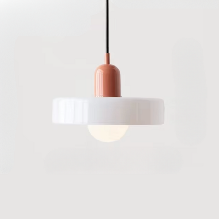 Kalle - Glass Pendant Light Bauhaus Furniture  BO-HA Pink & White  