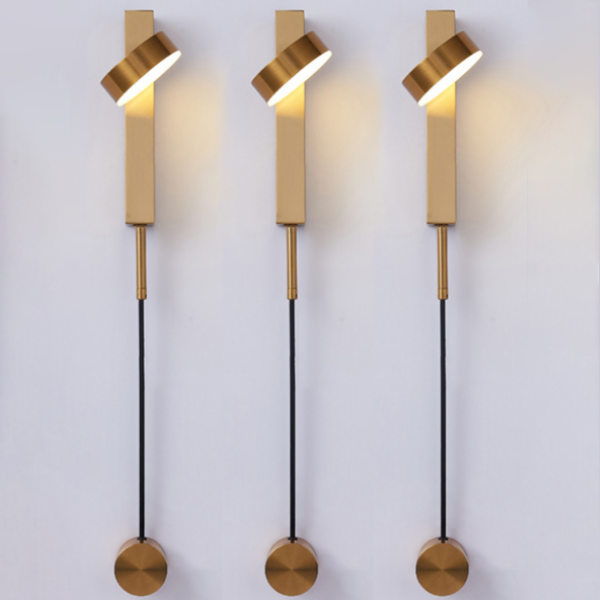 Emelie - Gold Wall Lamp with Dimmer Switch  BO-HA Gold Three Sconces 