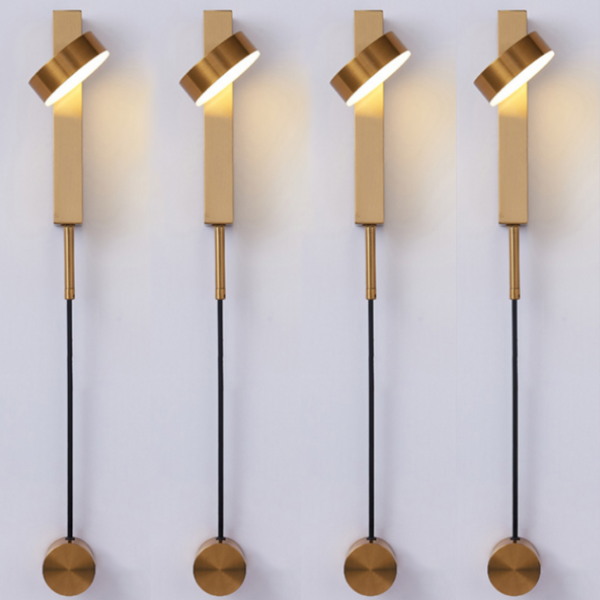 Emelie - Gold Wall Lamp with Dimmer Switch  BO-HA Gold Four Sconces 