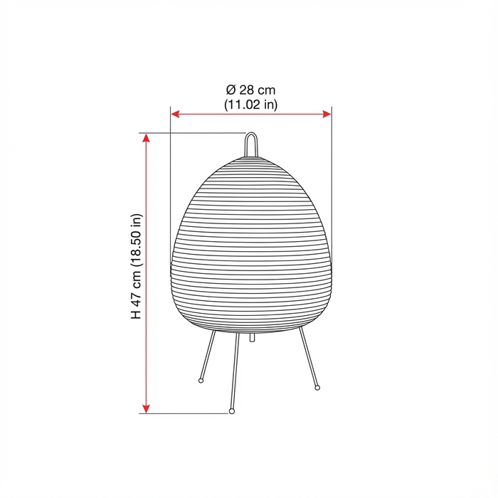 Aila – Wabi-Sabi Rice Paper LED Table Lamp