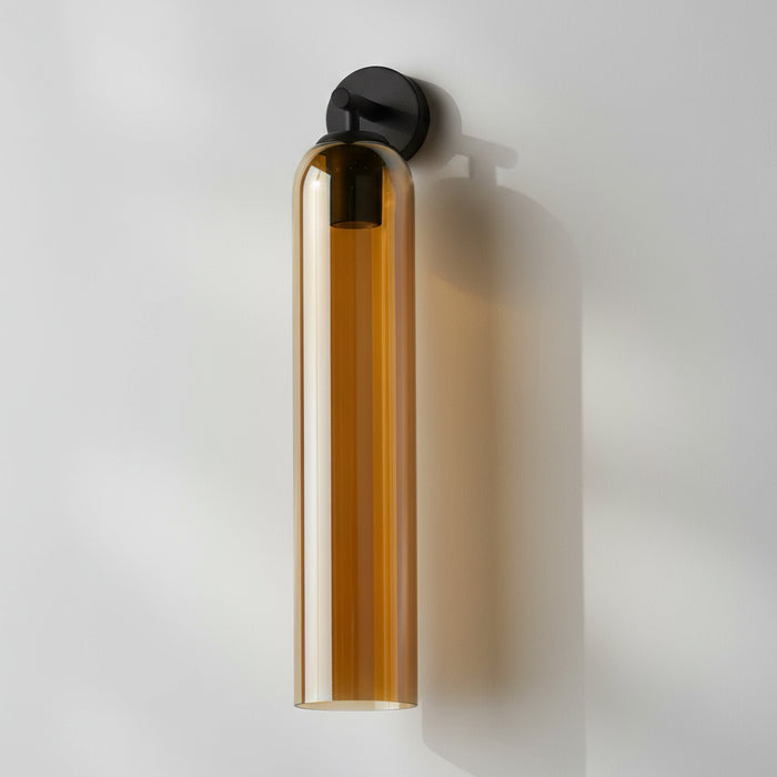 Livianna - Glass Wall-Mounted Lamp BO-HA Amber Black