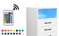 Einar - White Modern 3 Drawer Nightstand with Charging Station  BO-HA   