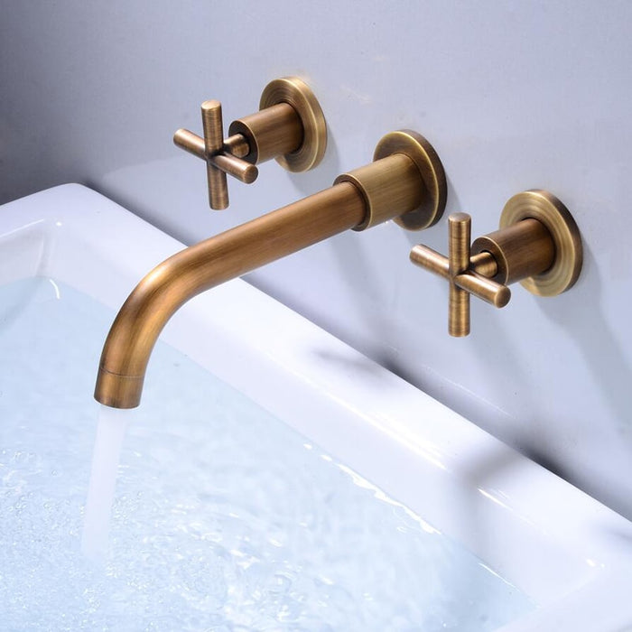 Karitas - Two Handle Bathroom Faucet  BO-HA Antique Brass  