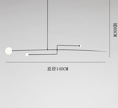 Torborg Minimalist Bedroom Bedside Led Chandelier Light  BO-HA D Cold White 