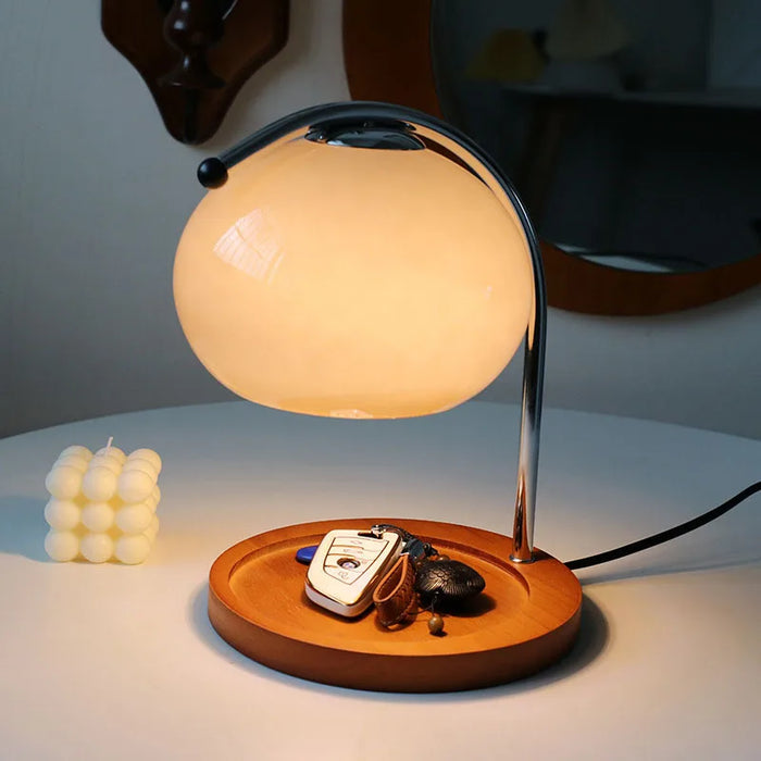 Gry - Vintage Glass Table Lamp Candle Warmer Lamp Bauhaus Furniture  BO-HA   