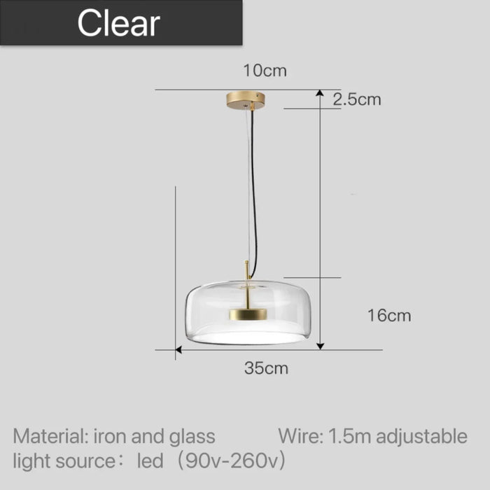 Astrid - Modern Nordic Glass Pendant Light  BO-HA Clear 35 cm (13.8" inches) 