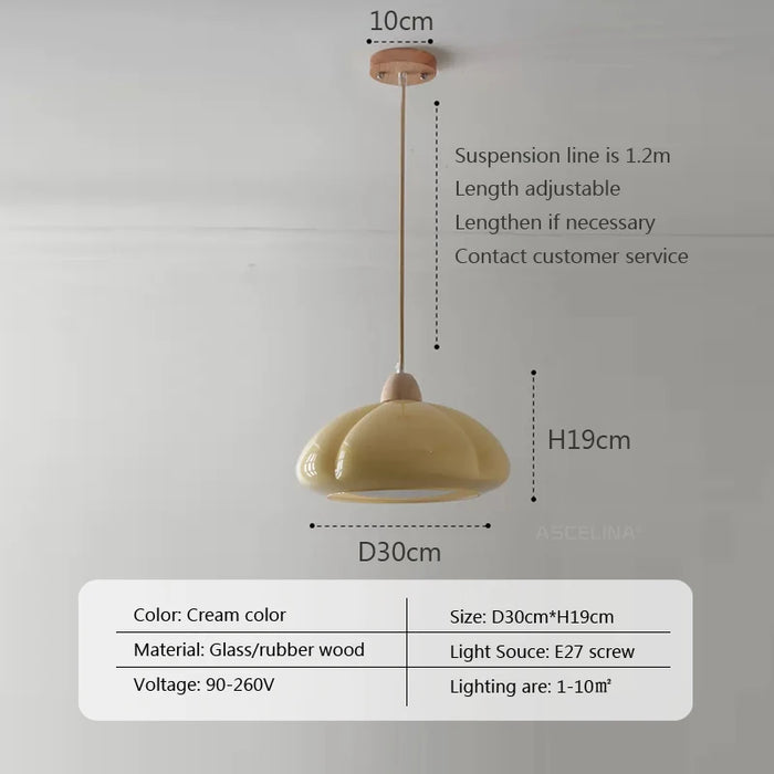 Mie - Glass Pendant Lamps Bauhaus Furniture  BO-HA Cream  