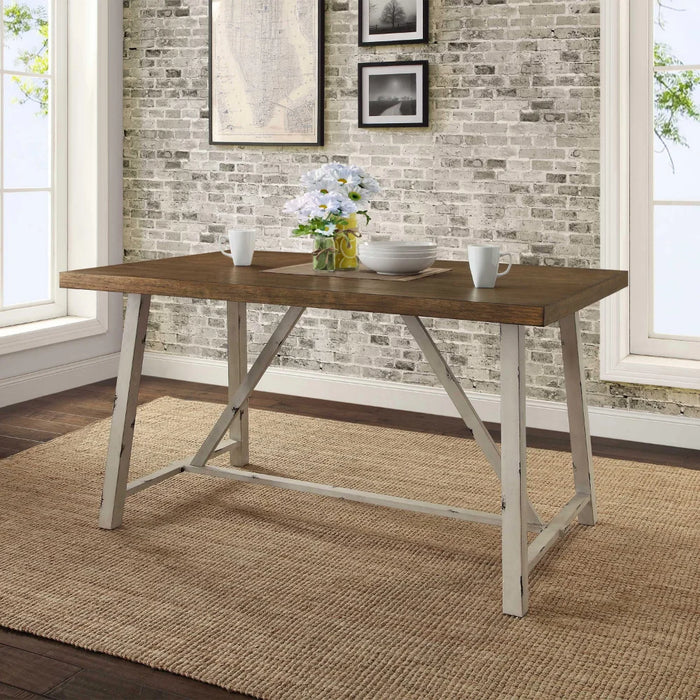 Collin - Modern Wood and Metal Dining Table  BO-HA   