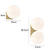Solja – glass orb wall sconce dimensions – single head 8 x 15 cm and double head 30.5 x 15 cm
