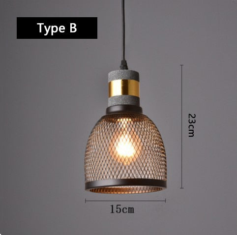Aslak Loft Cement Pendant Lamp  BO-HA B No Bulb 