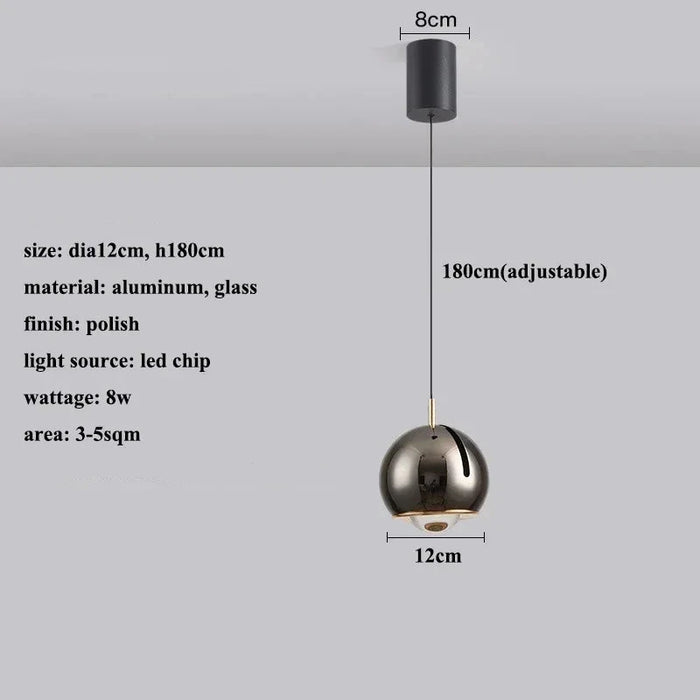 Anja - Modern Adjustable LED Pendant Light  BO-HA Black  