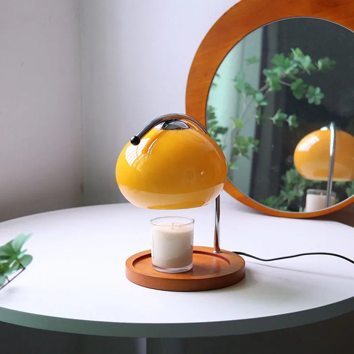 Gry - Vintage Glass Table Lamp Candle Warmer Lamp Bauhaus Furniture  BO-HA Orange  