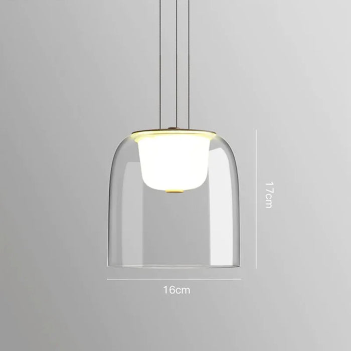 Marenna – Modern Glass Pendant LED Hanging Light Fixture BO-HA Small