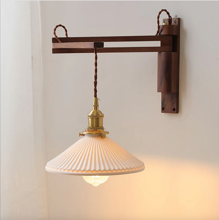 Asne – Adjustable Wood Wall Light BO-HA