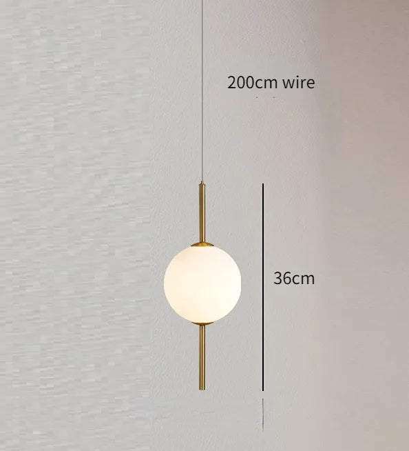 Magnild - Modern Glass Pendant Lights Pendant Lights for Bedroom  BO-HA 1 Head  