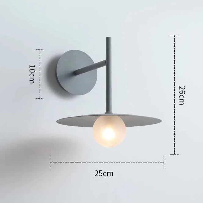 Nissa - Modern Bedside Wall Light  BO-HA Grey Medium 