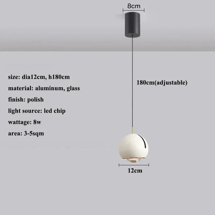 Anja - Modern Adjustable LED Pendant Light  BO-HA White  