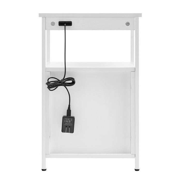Eilif - Modern 3 Drawer Nightstand with Charging Station  BO-HA   