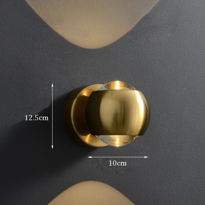 Jorid - Modern Brass LED Wall Lamp Foyer  BO-HA Gold  