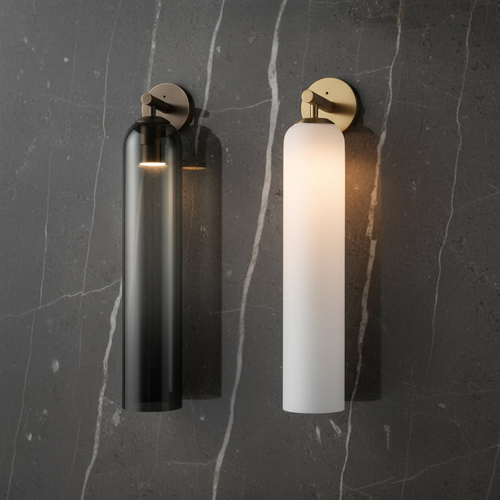 Livianna - Glass Wall-Mounted Lamp BO-HA Milk White Gold