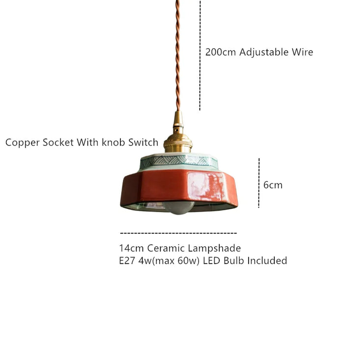 Sonja – Hand-Painted Ceramic Pendant Light BO-HA