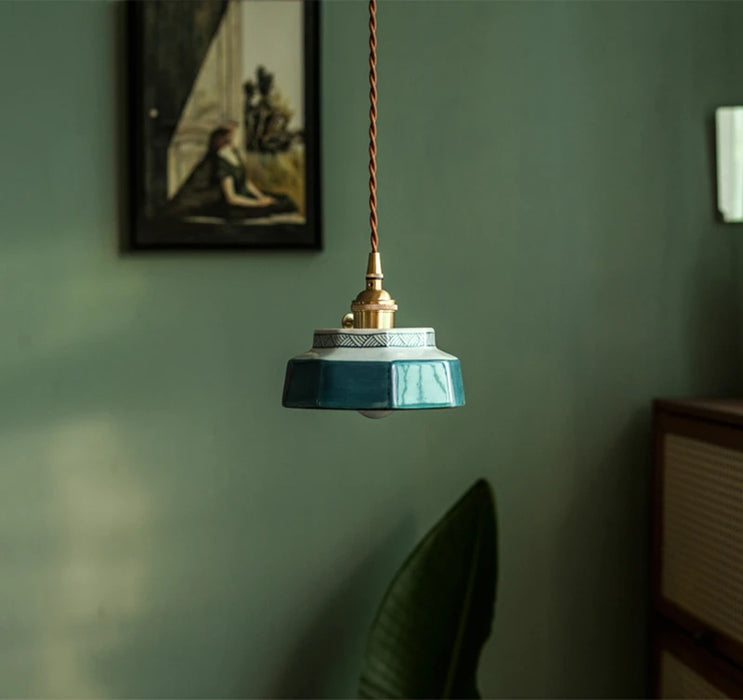 Sonja – Hand-Painted Ceramic Pendant Light BO-HA Sea Pine