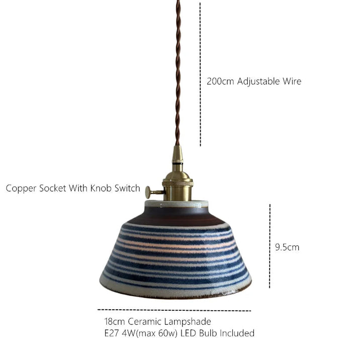 Ronja – Hand-Painted Ceramic Pendant Light BO-HA