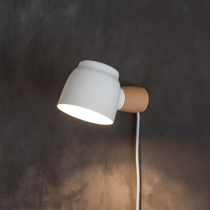 Oona - Nordic Plug in Wall Sconce BO-HA White