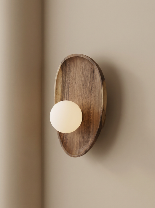 Bjork – Nordic Wood & Glass Wall Sconce BO-HA