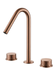 Kilde rose gold bathroom faucet – brushed finish with knurled dual handles