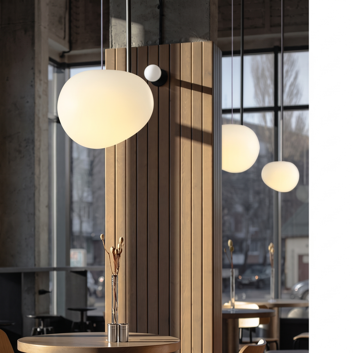 Nanna – Milk White Pebble Pendant Light