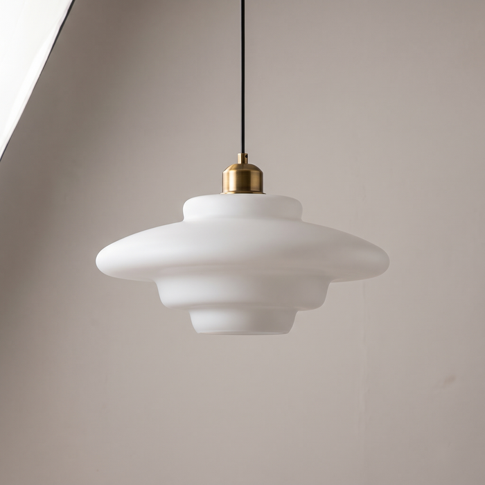 Mette – Nordic Mid-Century Opal Glass Pendant