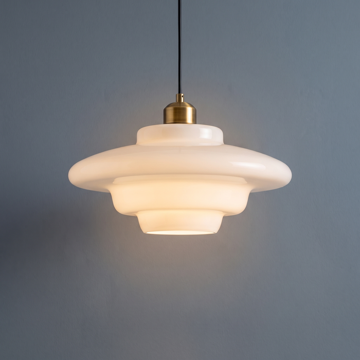 Mette – Nordic Mid-Century Opal Glass Pendant