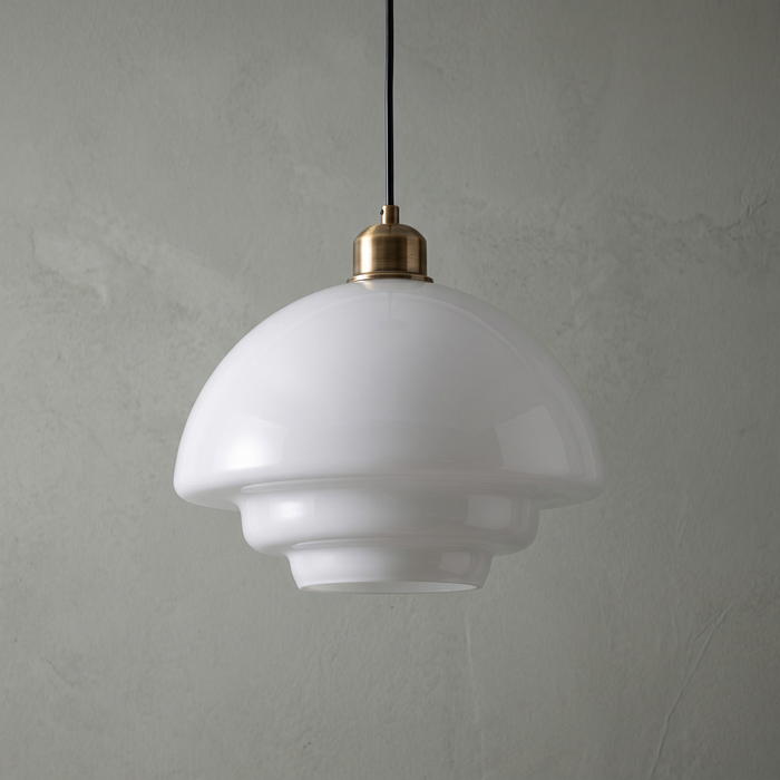 Mette – Nordic Mid-Century Opal Glass Pendant