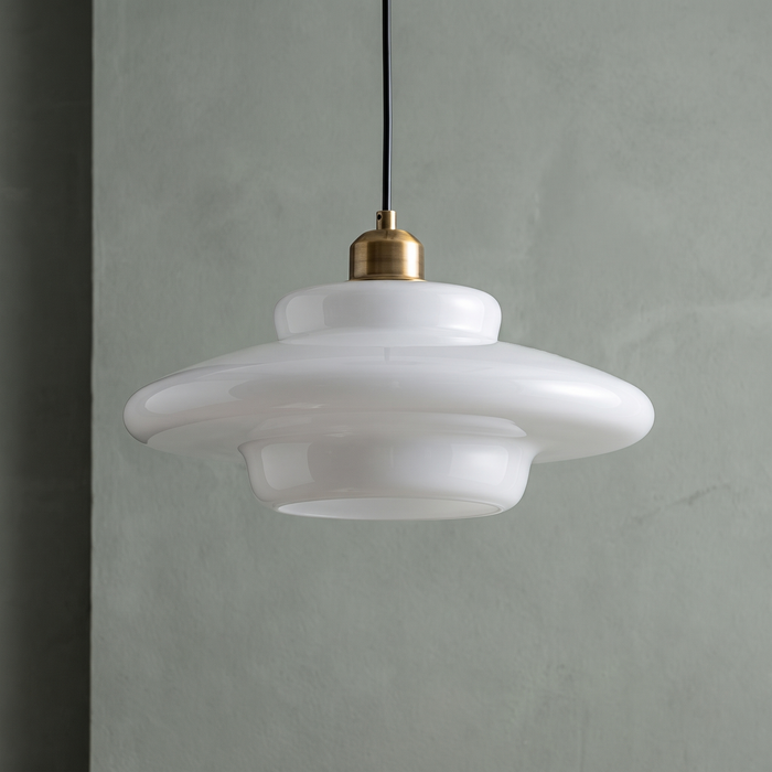 Mette – Nordic Mid-Century Opal Glass Pendant