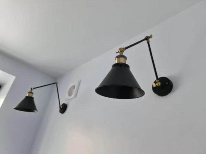 Alaine - Industrial Plug In Wall Sconce — customer photo by Matthew M.