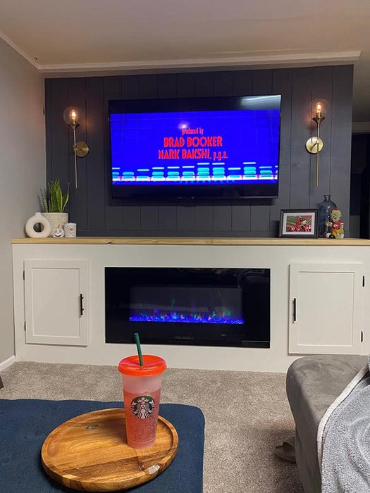 Annika - Modern Glass Wall Sconce — customer photo by Ethan S.