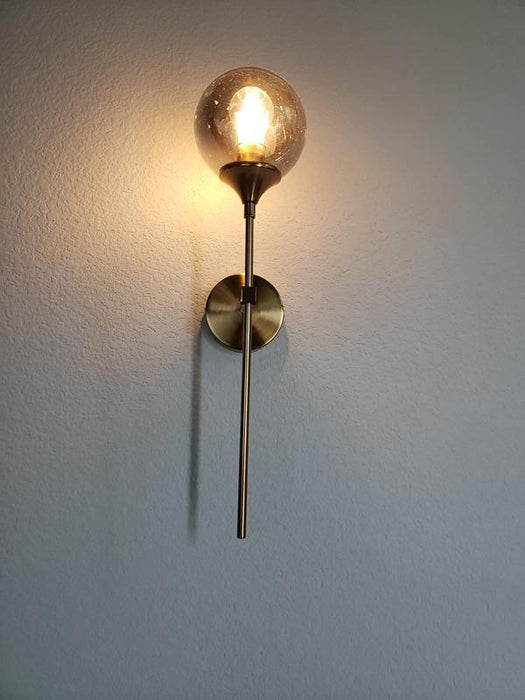 Annika - Modern Glass Wall Sconce — customer photo by Jan D.