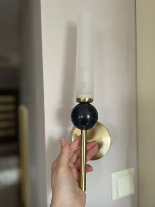 Berit - Marble Sconce Wall Light — customer photo by Mason D.