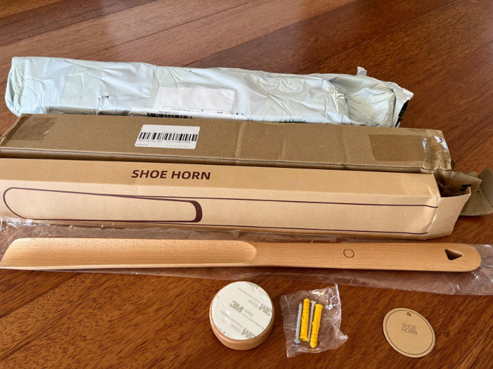 Kolbein - Wooden Long Handle Magnetic Shoehorn — customer photo by Nora Q.