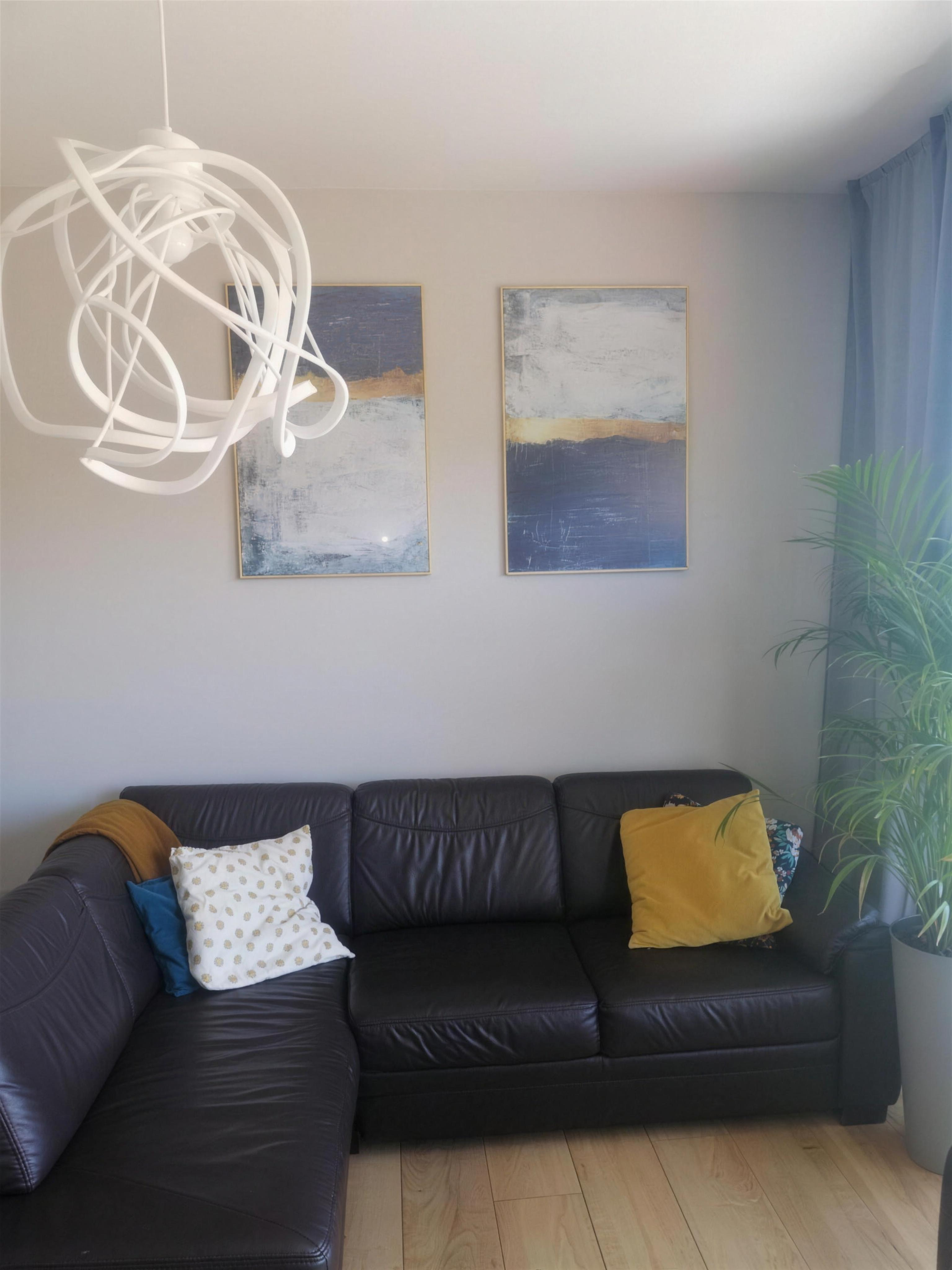 "Aarhus Navy" - Stretched Canvas — customer photo by Carla K.