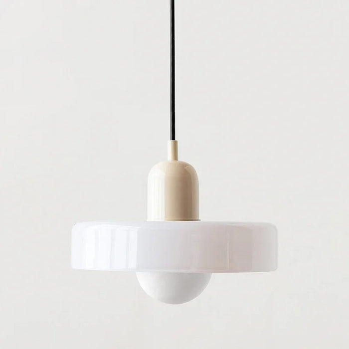 Kalle - Glass Pendant Light Bauhaus Furniture  BO-HA Beige & White  