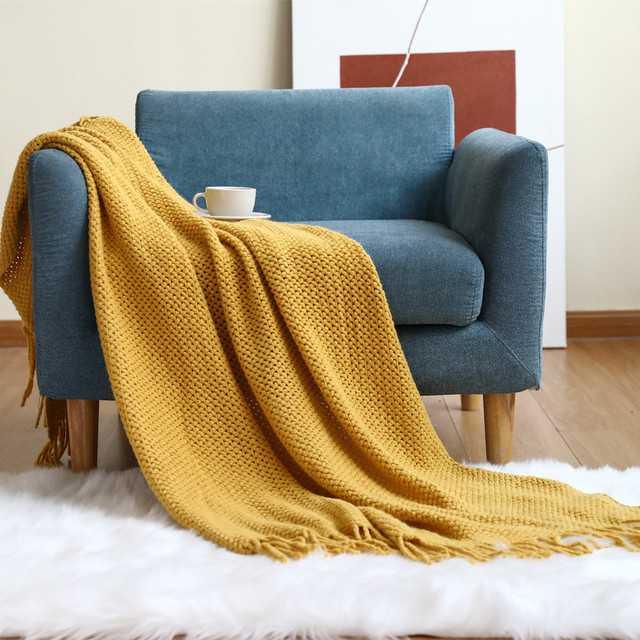Begga - Battilo Knit Blanket  BO-HA Yellow Small 