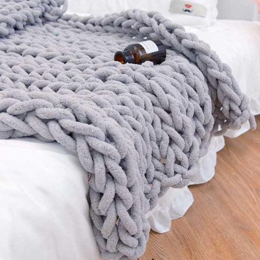 Benedikte - Chunky Knit Weighted Blanket  BO-HA Gray Small 