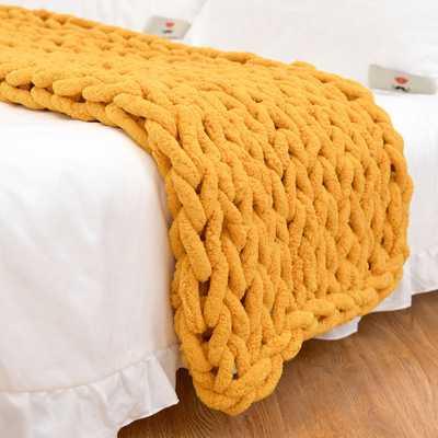 Benedikte - Chunky Knit Weighted Blanket  BO-HA Yellow Small 