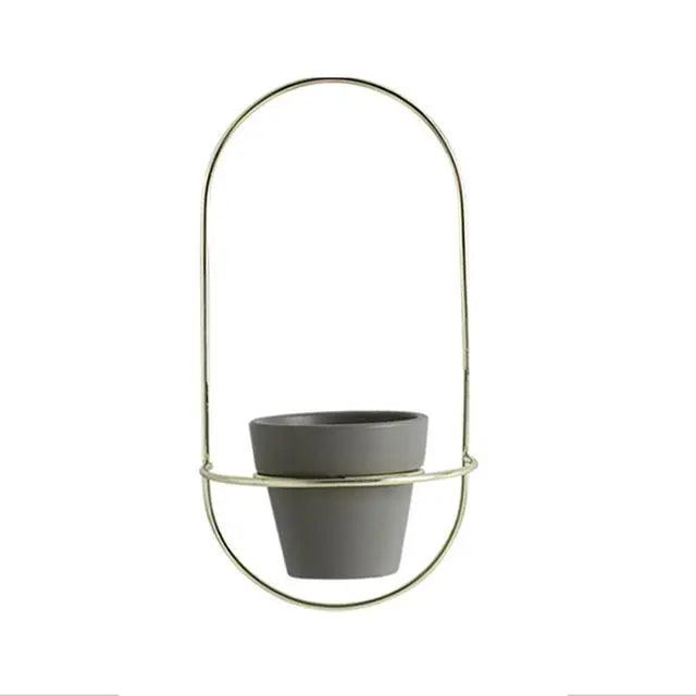 Elin - Nordic Flower Pot  BO-HA Grey / Gold  